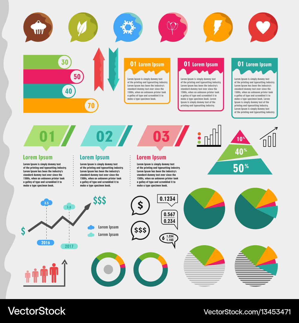 Creative Data Visualization Template vector image
