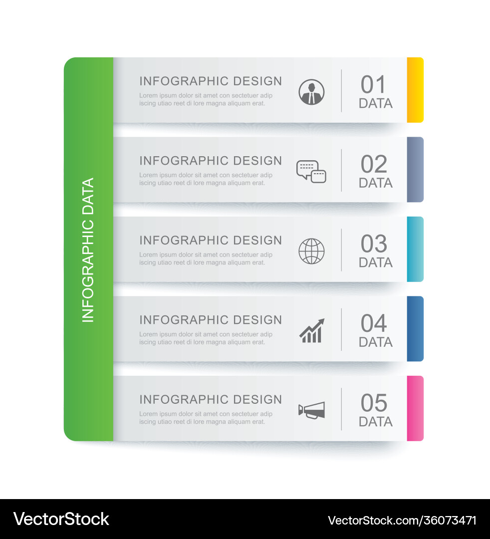 Data Index Tab Templates Vector Image