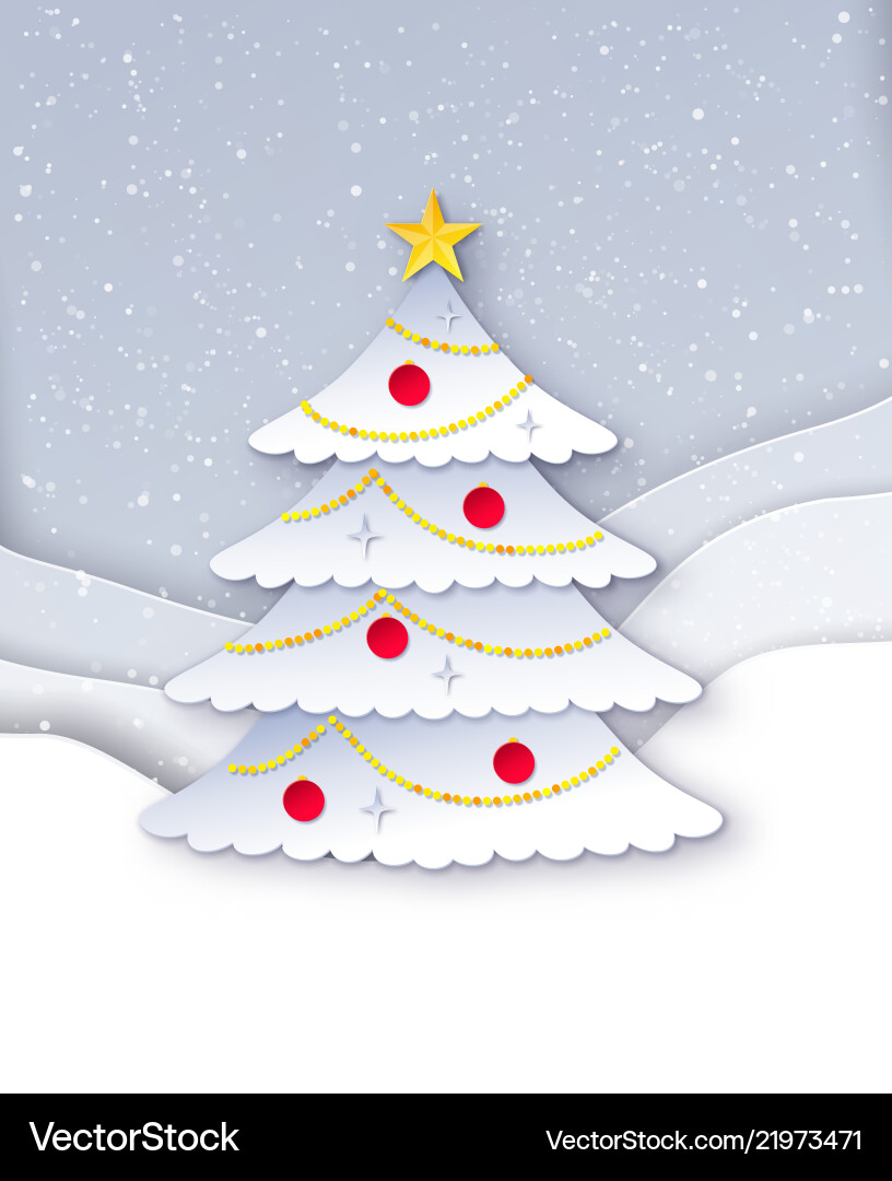 Decorated fir tree Decorated fir tree vector image