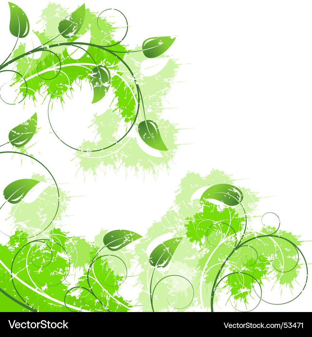 Floral Spring Swirls vector image