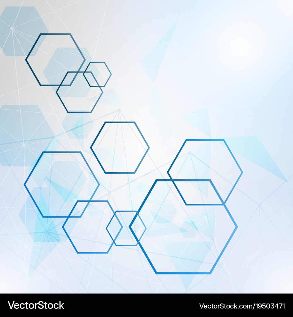 Geometric abstract background with connected line vector image
