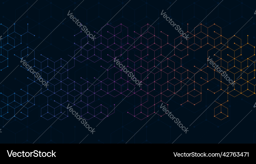 Geometric pattern with cubes vector image
