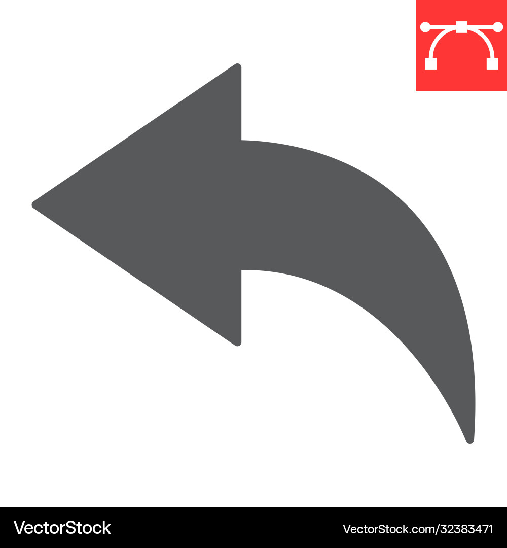 Go Back Arrow Icon - Left Navigation vector image