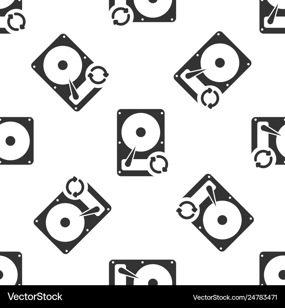 Grey hard disk drive hdd sync refresh icon Grey hard disk drive hdd sync refresh icon vector image