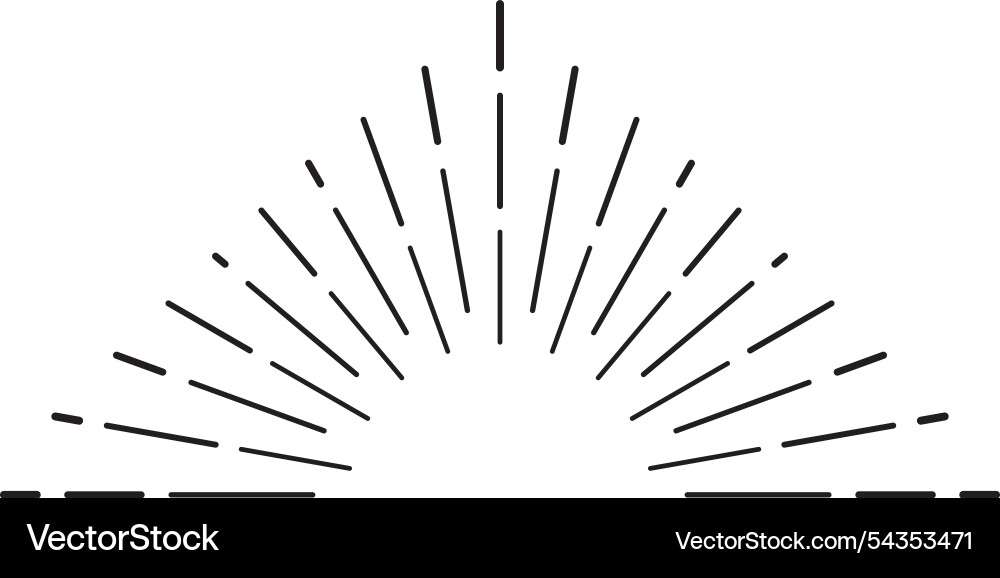 Light rays burst from the bottom center creating Light rays burst from the bottom center creating vector image