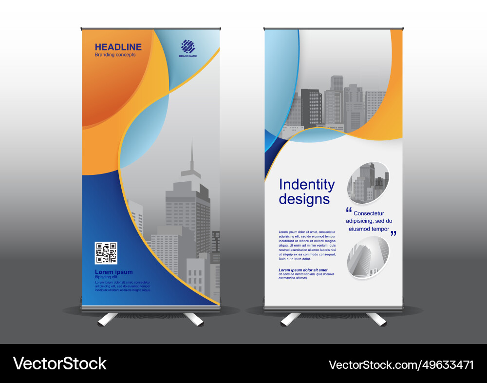 Rollup template designed for style Rollup template designed for style vector image