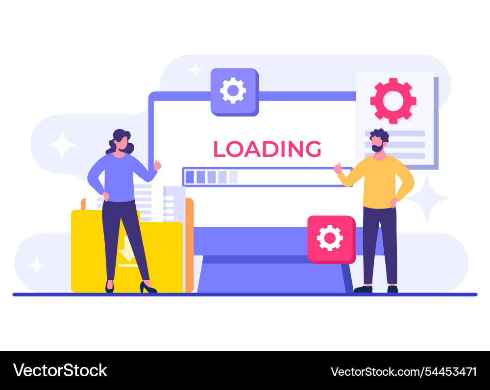 System maintenance flat error fixing trouble System maintenance flat error fixing trouble vector image