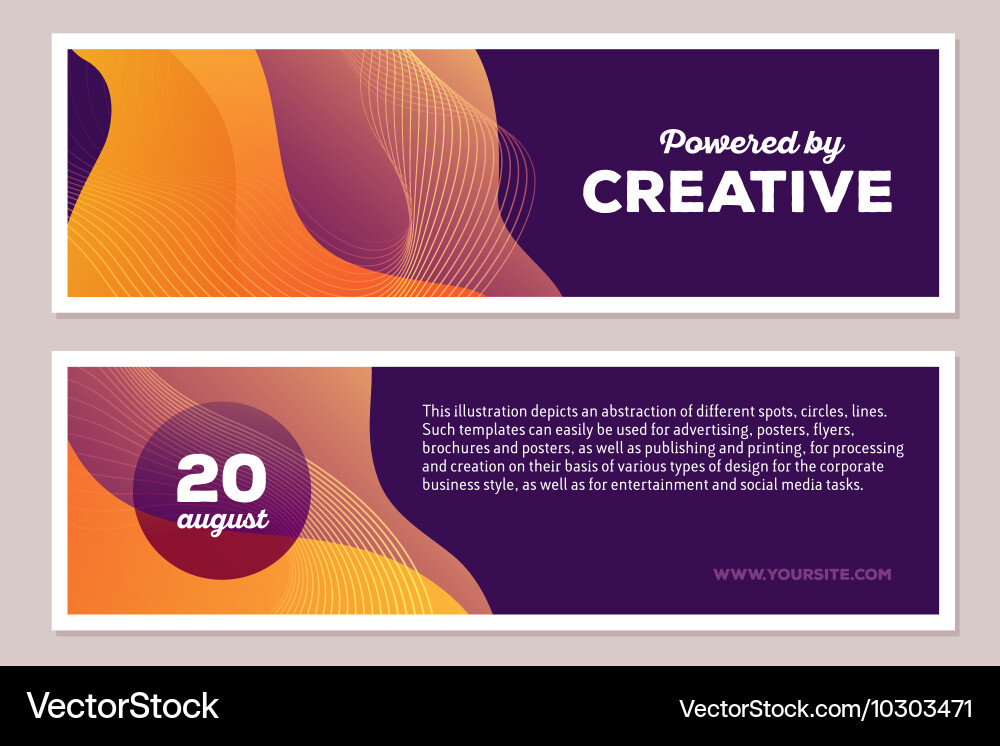 Template of colorful abstract composition wi vector image