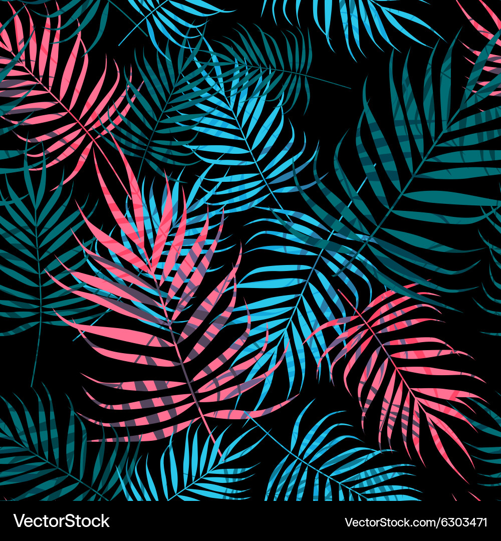Tropical Palm Leaf Pattern vector image