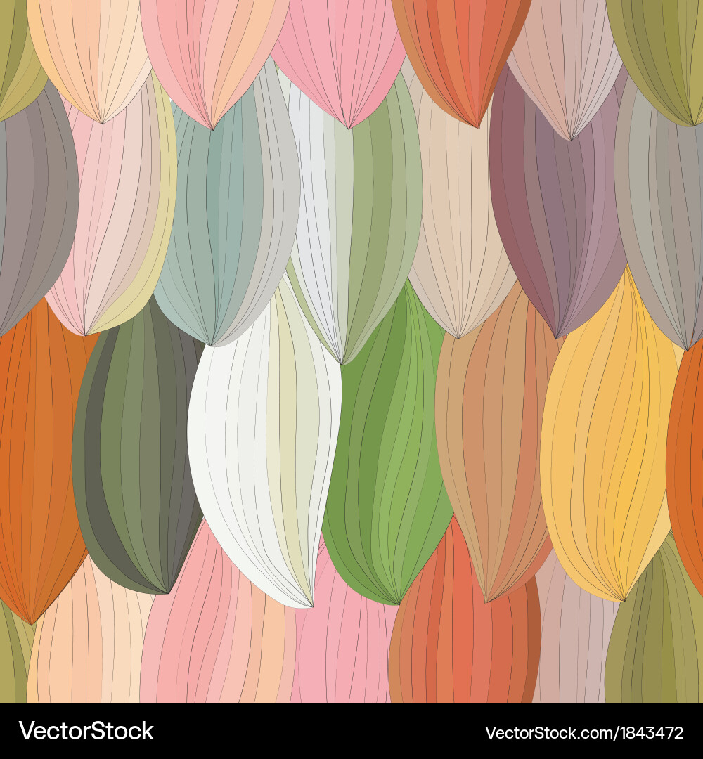 Abstract petal with contour pattern vector image