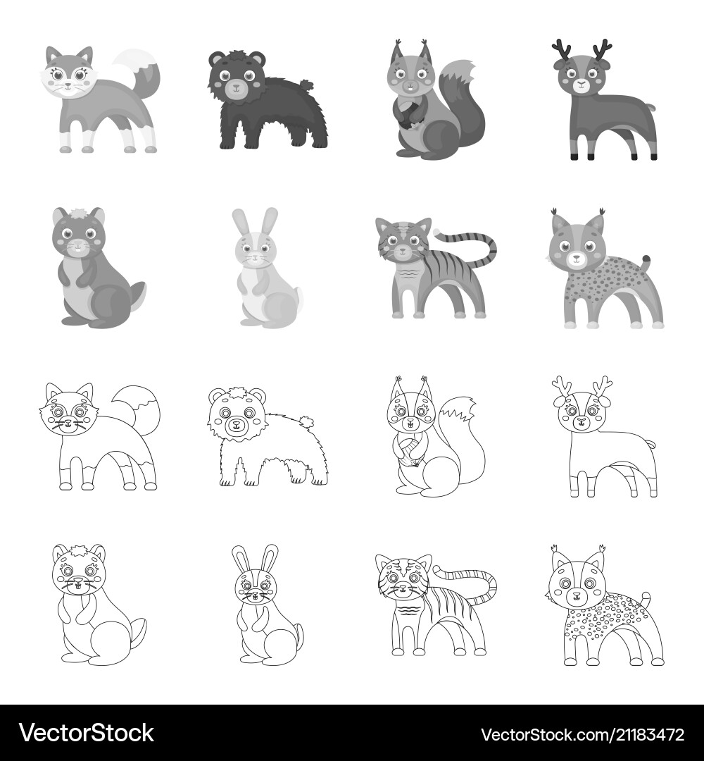 Animals domestic wild and other web icon Animals domestic wild and other web icon vector image