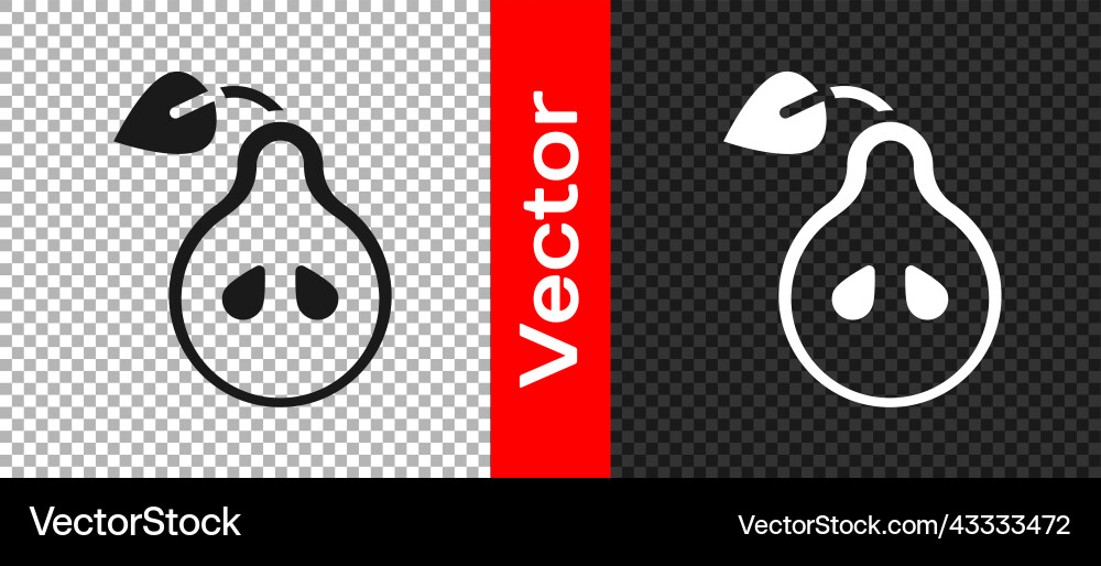 Black pear icon isolated on transparent background Black pear icon isolated on transparent background vector image