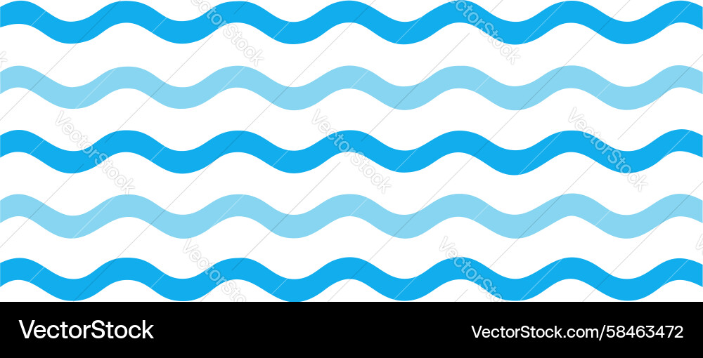 Blue Wavy Lines Abstract Pattern Vector Image