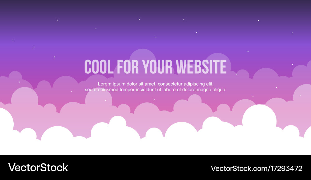 Cloud style header website collection Vector Image