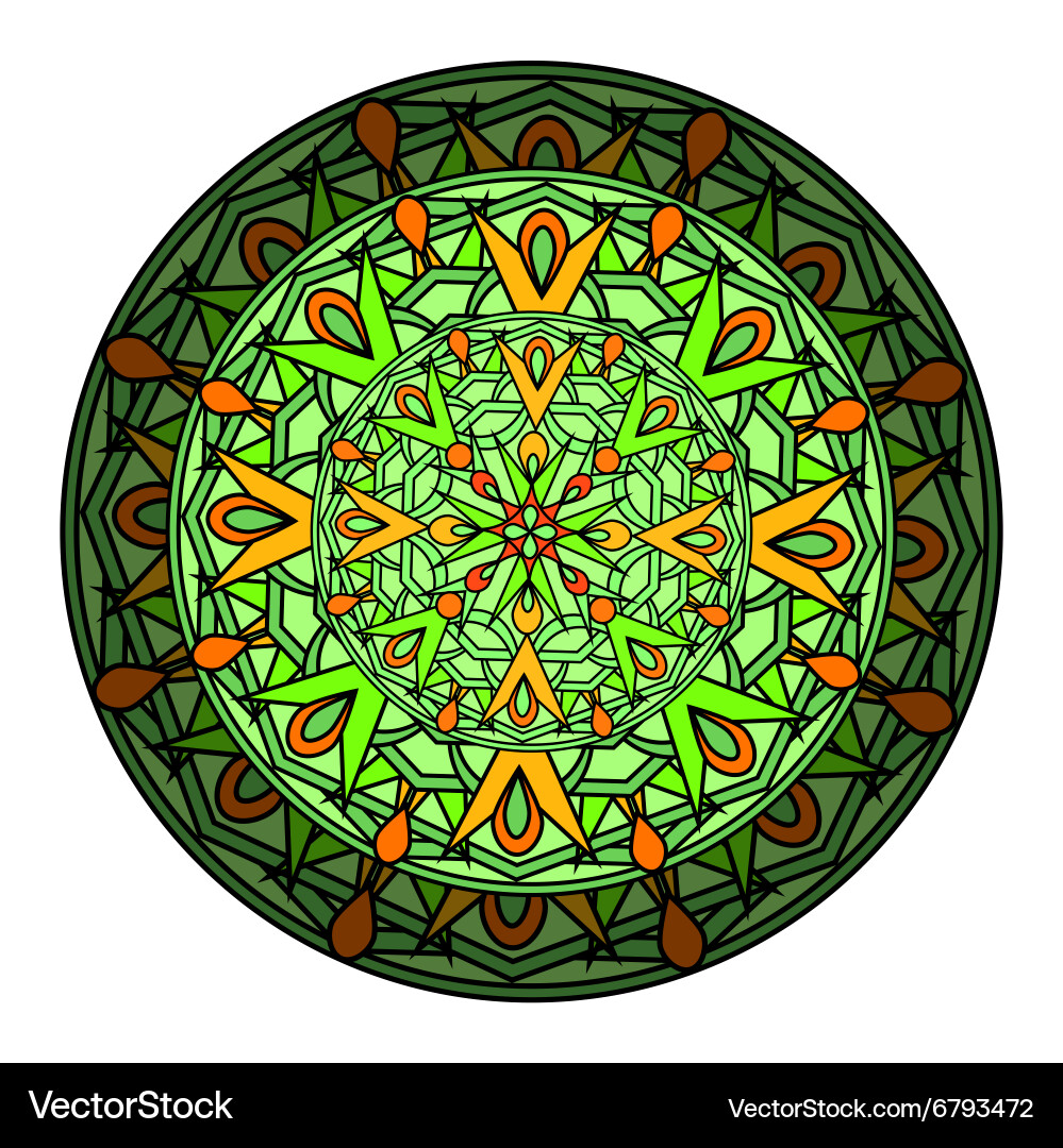 Decorative design element with a circular Vector Image