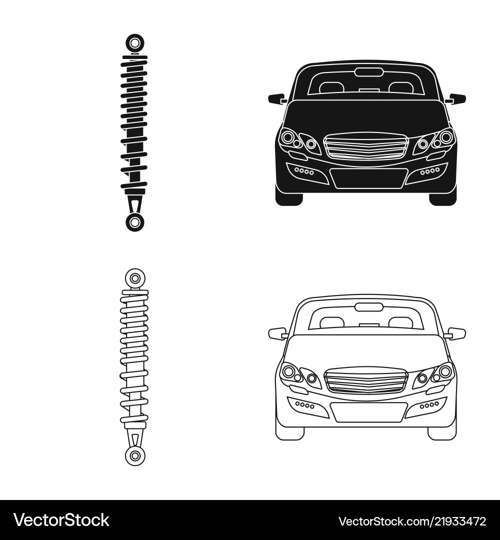 Design of auto and part icon set Vector Image