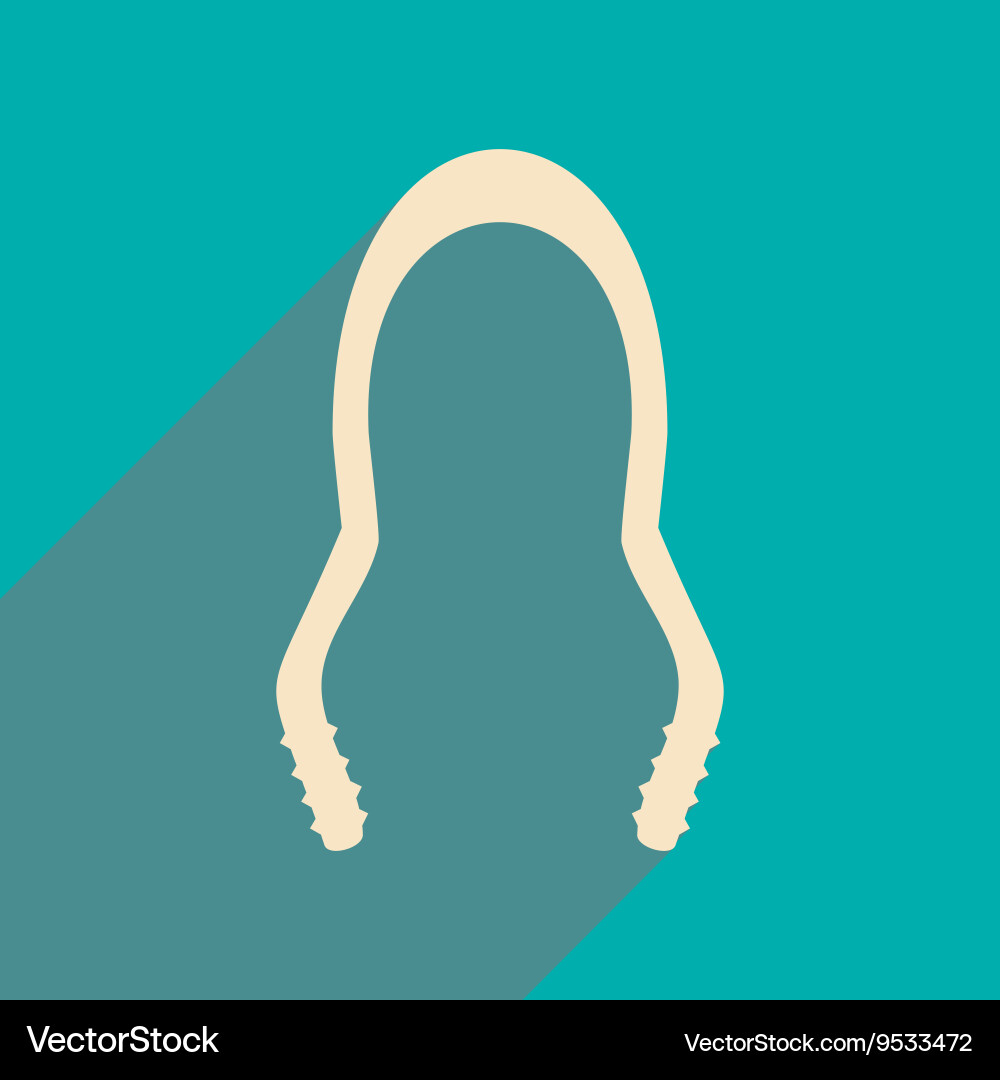 Flat with shadow icon and mobile application vector image