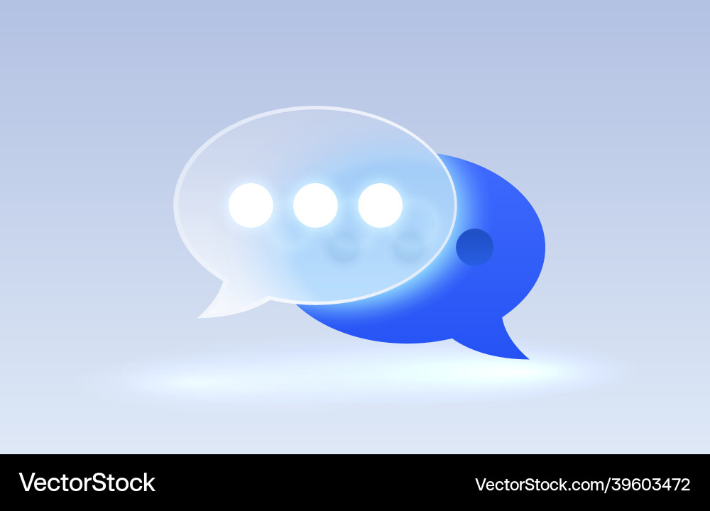 Glass chat transparent icon collection sign Glass chat transparent icon collection sign vector image