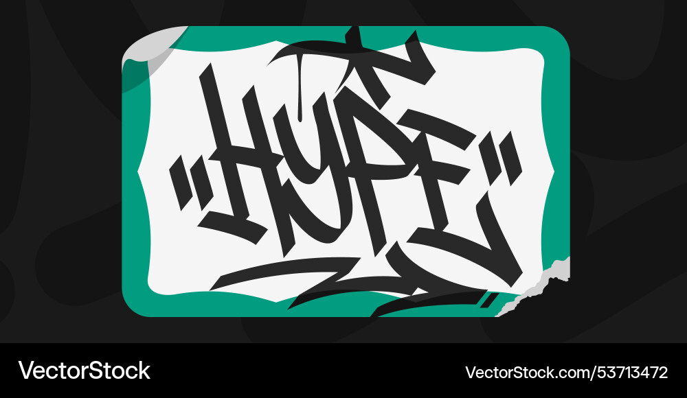 Graffiti style sticker hello my name is with some Graffiti style sticker hello my name is with some vector image