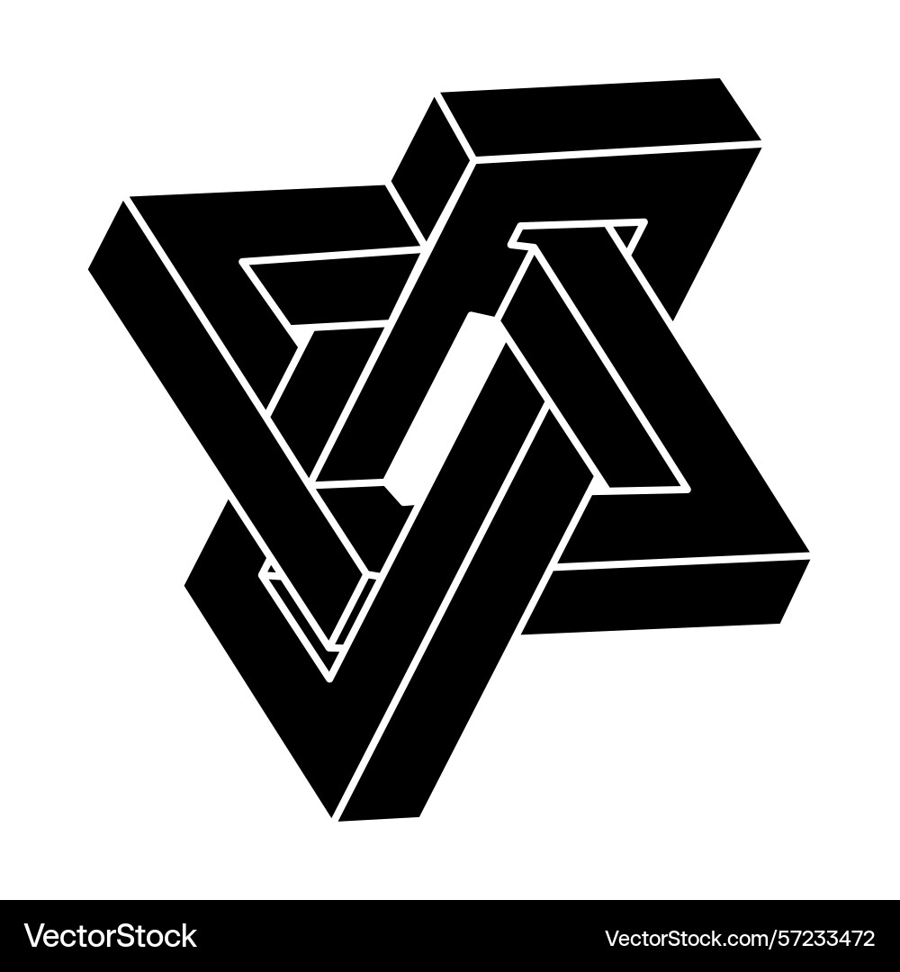 Impossible shape web design element optical Impossible shape web design element optical Vector Image