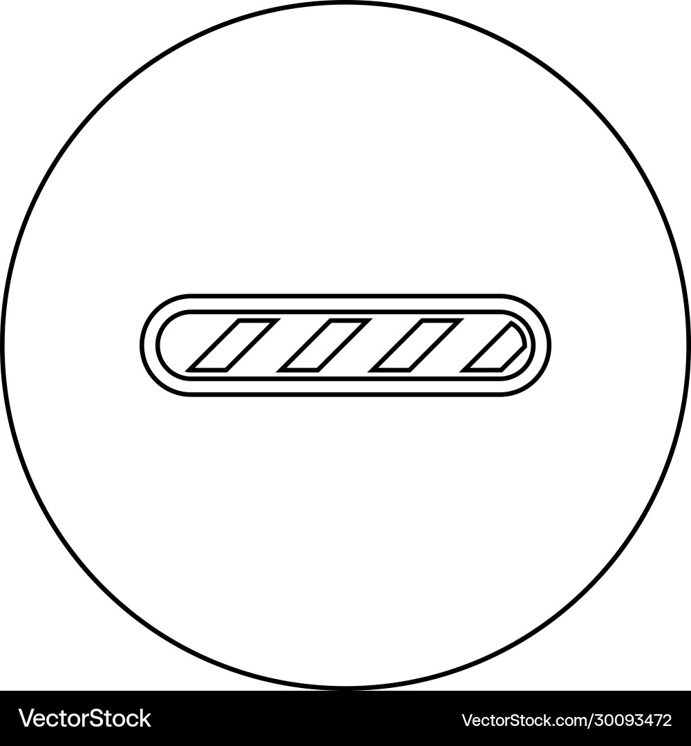 Loading bar progress status icon in circle vector image