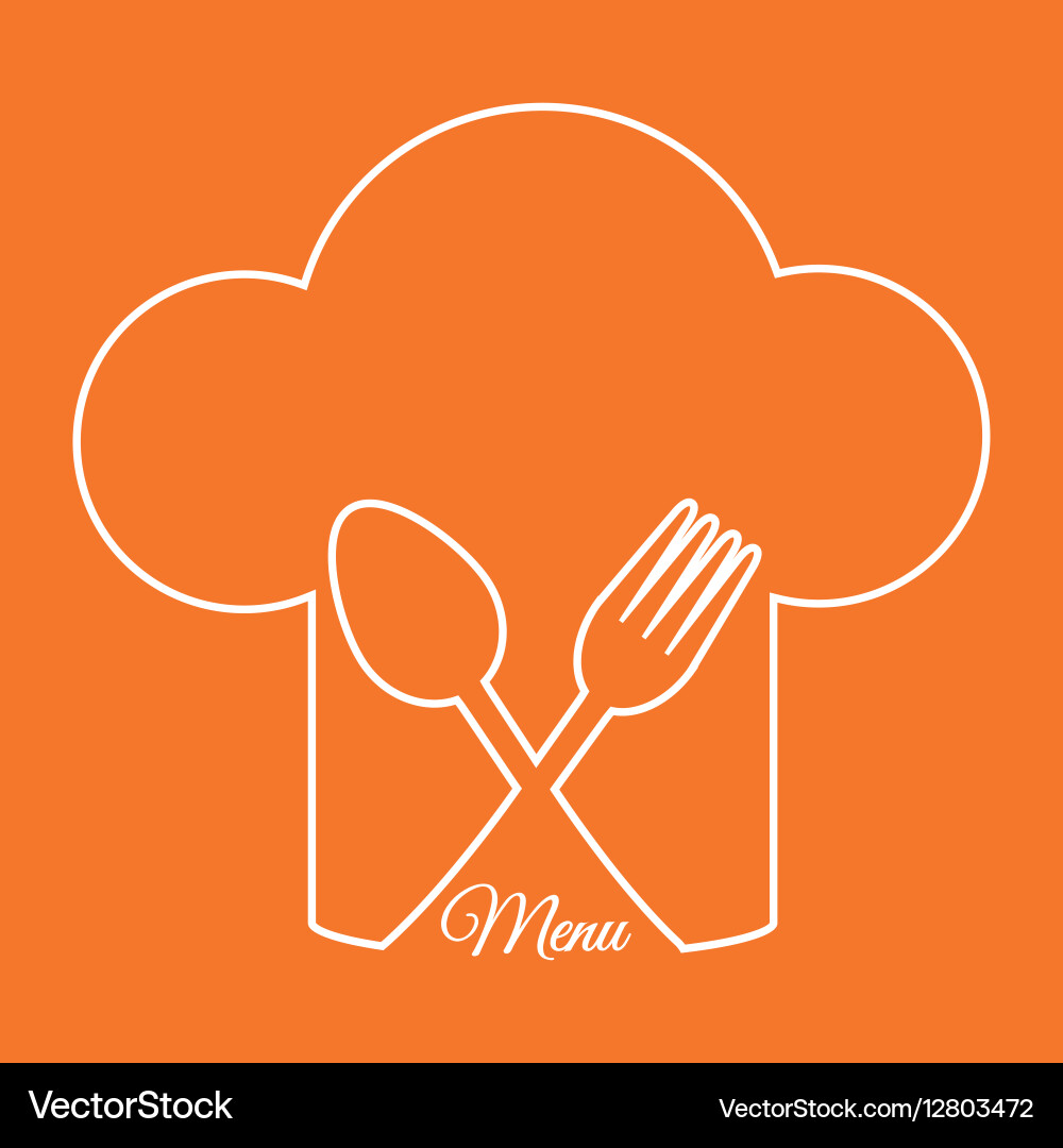 Menu cursive font emblem image vector image