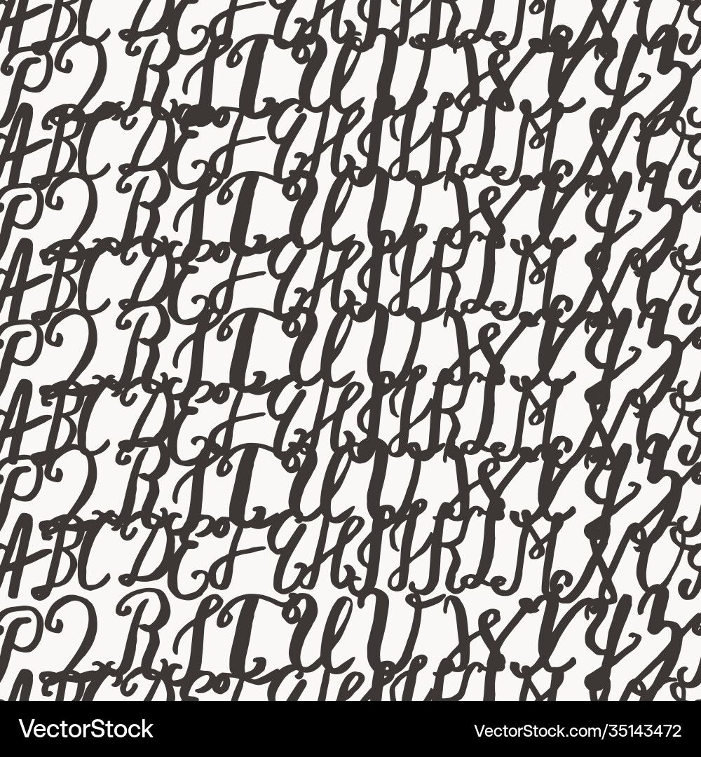 Nahtloses Muster mit handgezeichnetem Alphabet Nahtloses Muster mit handgezeichnetem Alphabet vektorbild