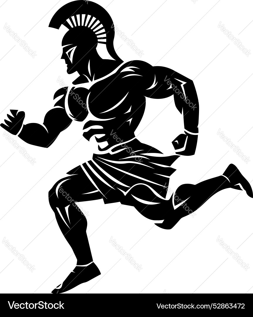 Swift strider running gladiator symbol velocity Swift strider running gladiator symbol velocity Vector Image