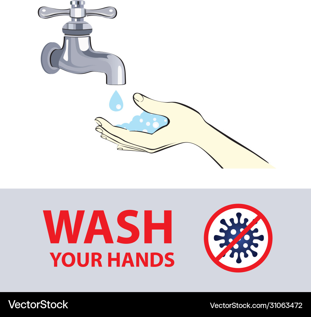 Wash hands Wash hands vector image