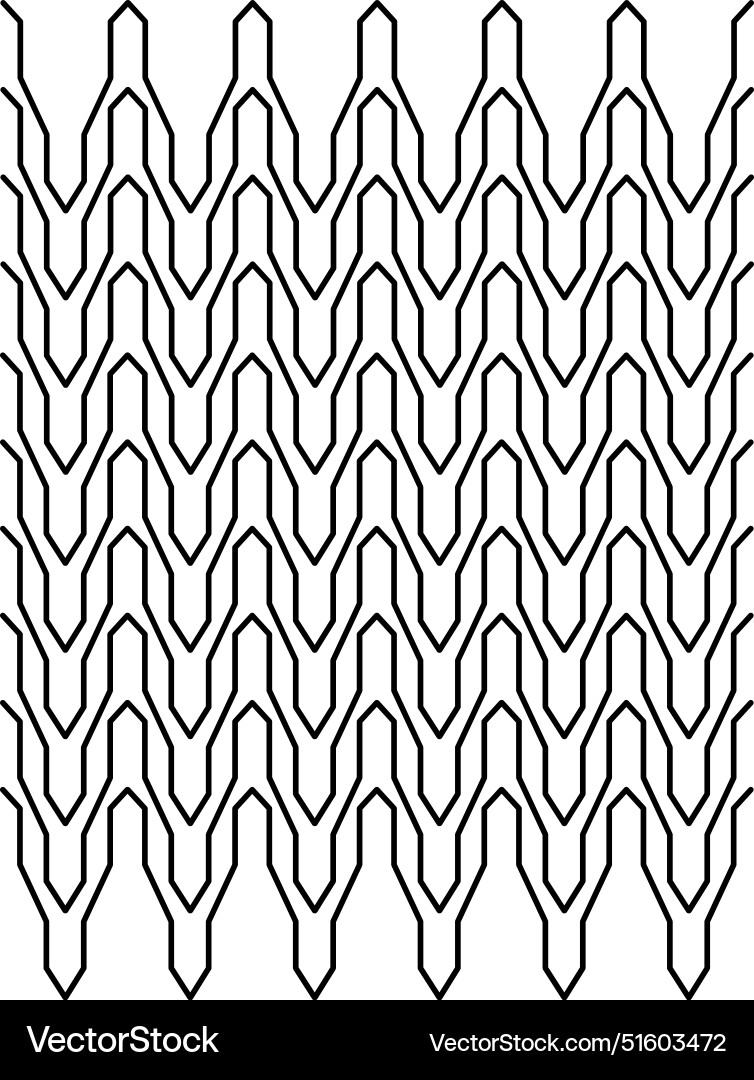 Zig zag black lines pattern texture wallart Vector Image