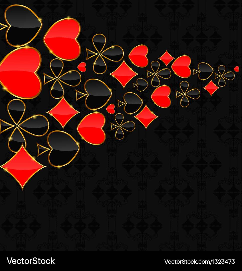 Abstract background with card suits for design Vector Image