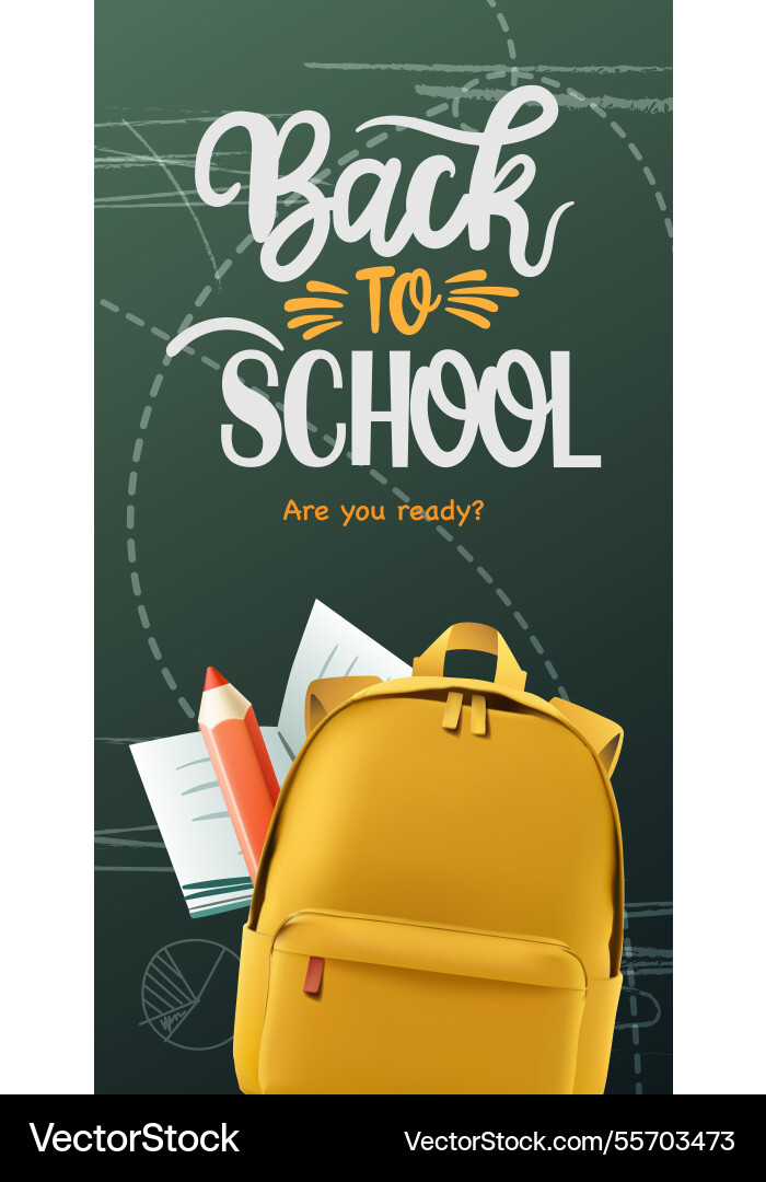 Back to school poster welcome text Royalty Free Vector Image