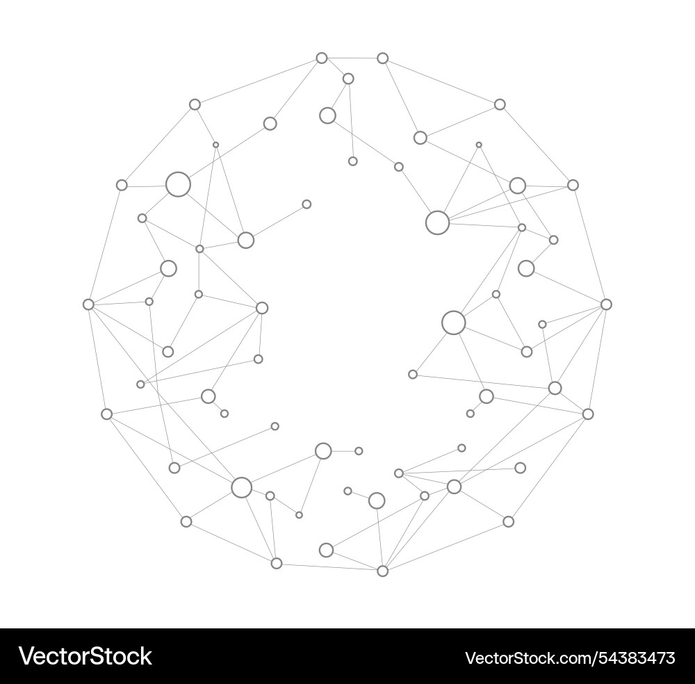 Connected web global data dots Connected web global data dots vector image