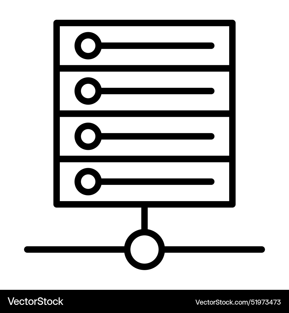 Data database server icon in thin line style Vector Image