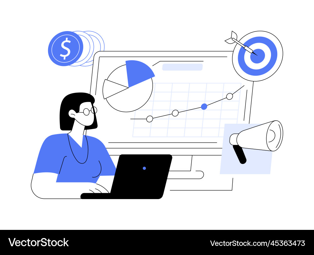Digitale Marketingstrategie abstraktes Konzept Digitale Marketingstrategie abstraktes Konzept vektorbild