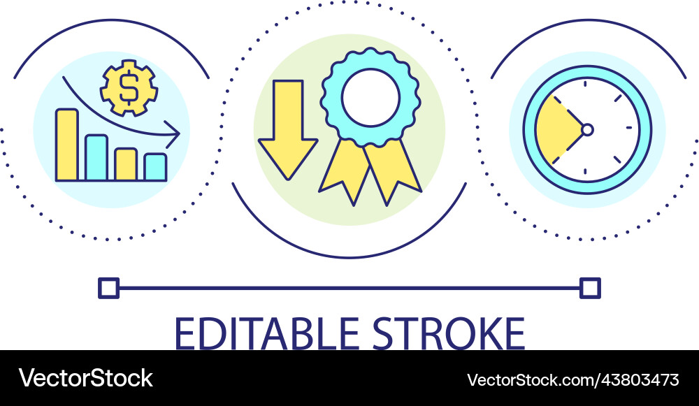 Falling Value Time Loop Concept vector image