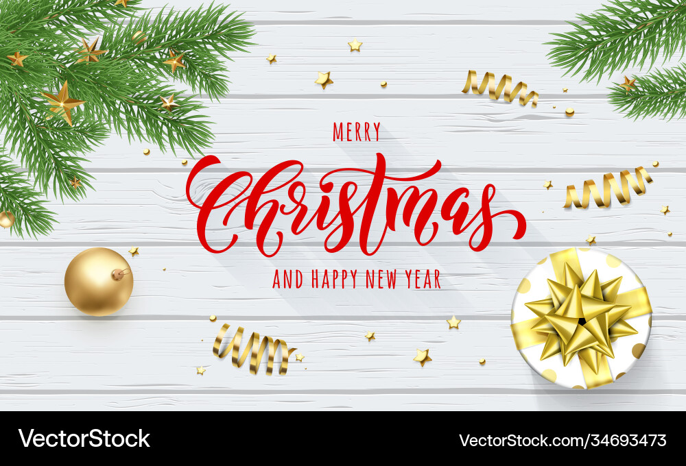 Frohe Weihnachten und glückliches neues Jahr Urlaub golden Frohe Weihnachten und glückliches neues Jahr Urlaub golden vektorbild