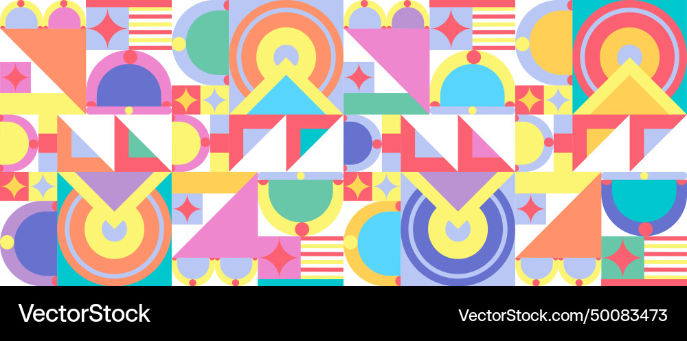 Geometric minimal pattern mosaic simple colorful Vector Image