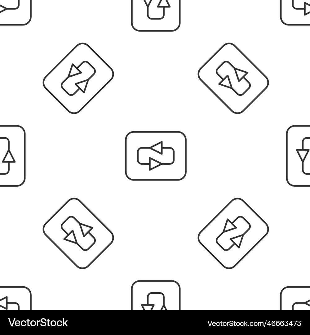 Grey line repeat button icon isolated seamless Grey line repeat button icon isolated seamless Vector Image
