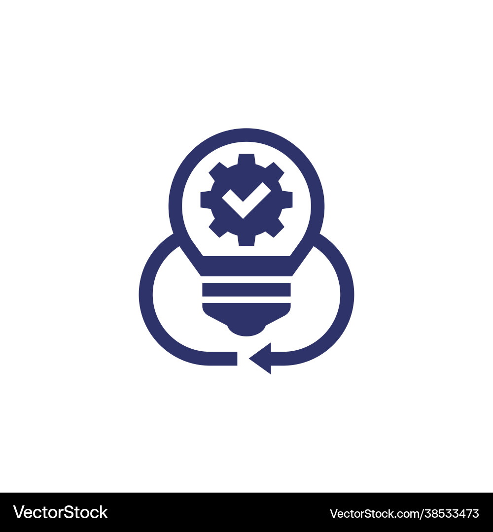 Implementation and execute idea icon on white vector image