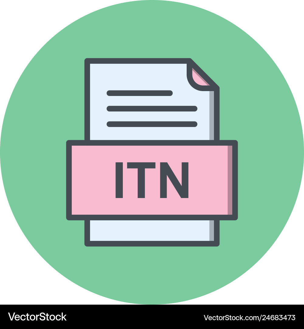Itn file document icon Vector Image