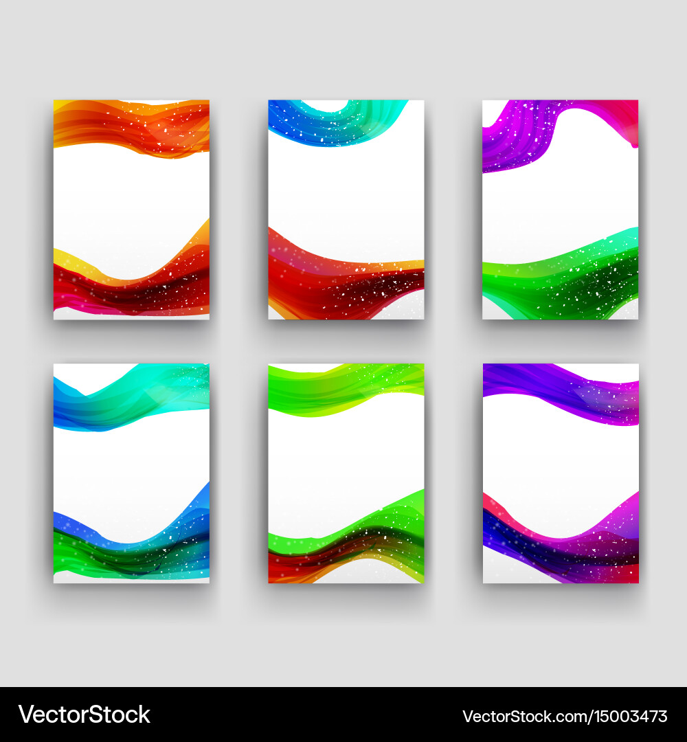 Minimal curve liquid spark wave set background vector image
