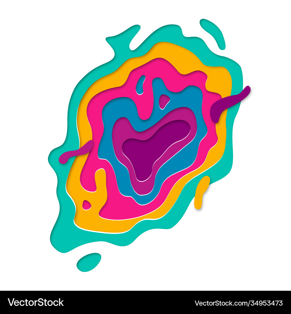 Papercut color multi layers texture effect Papercut color multi layers texture effect vector image