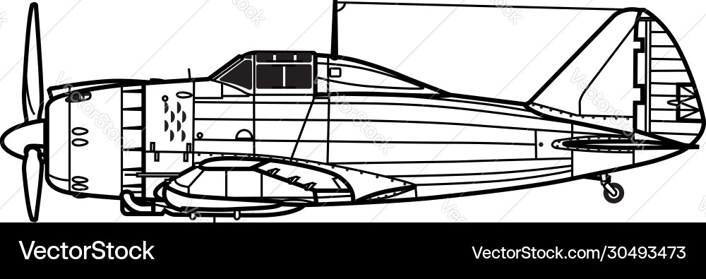 Reggiane re2002 ariete Reggiane re2002 ariete vector image