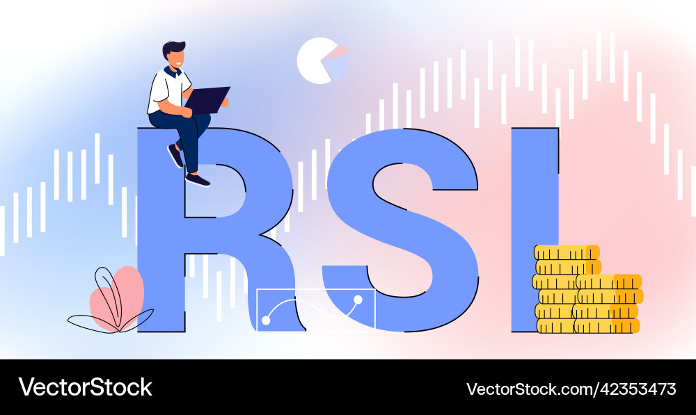 Rsi relative strength index acronym indicator Rsi relative strength index acronym indicator vector image