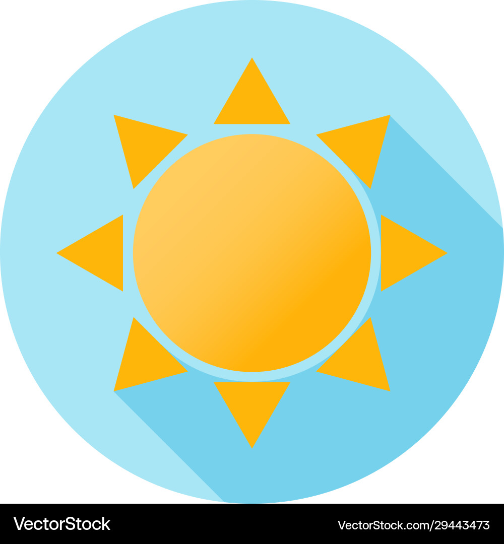 Sun simple icon weather summer symbol sign Sun simple icon weather summer symbol sign vector image