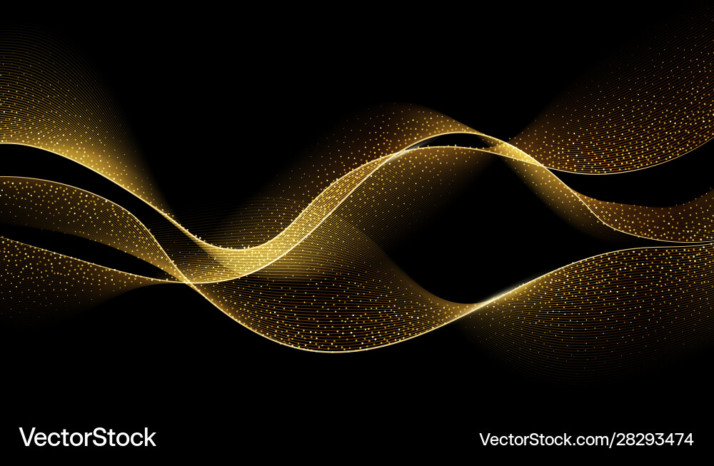 Abstract shiny color gold wave design element Abstract shiny color gold wave design element vector image