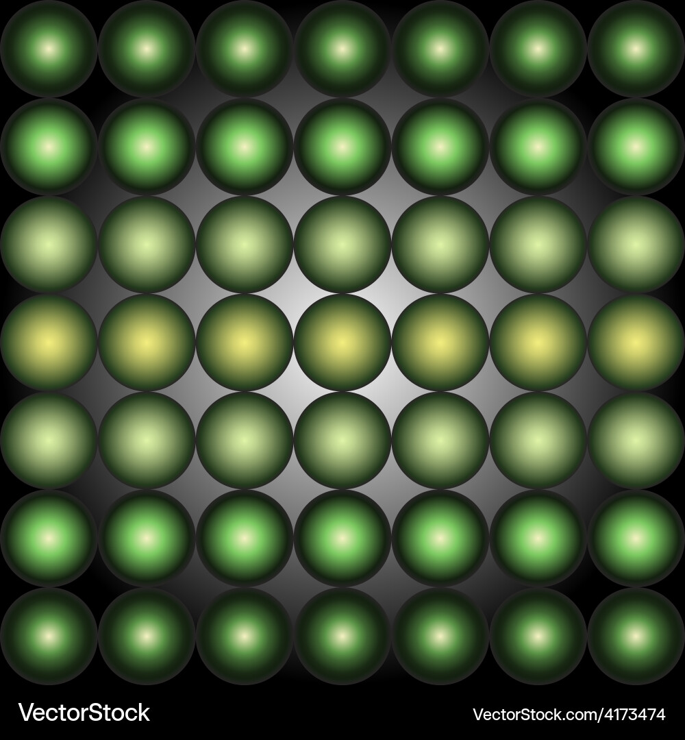 Abstract spheres green background Vector Image