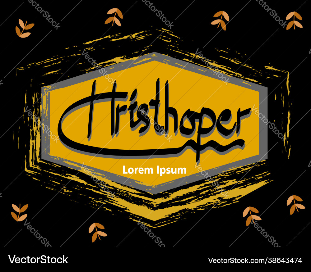 Art handwrite initial name Vector Image