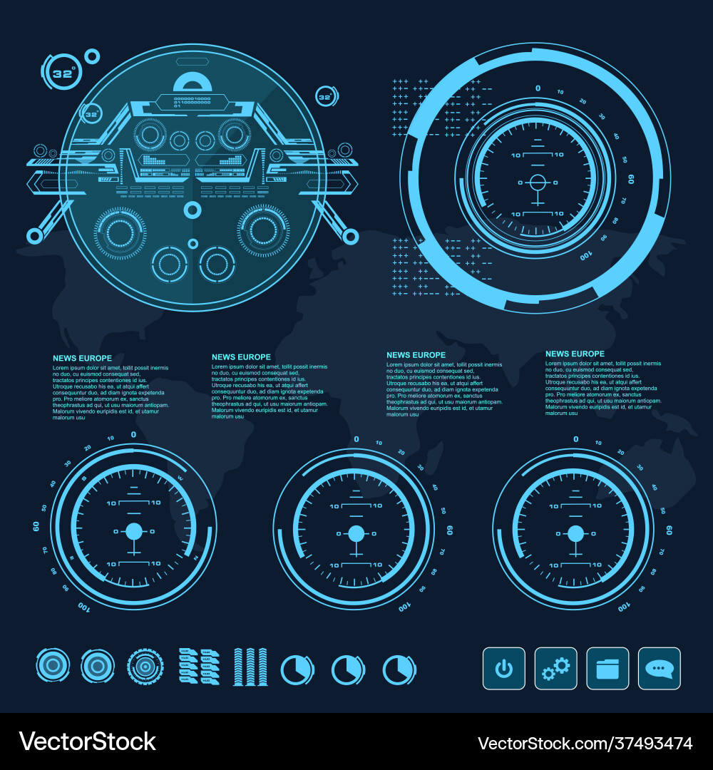 Background with futuristic user interface design Background with futuristic user interface design vector image